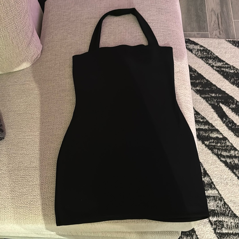 AFRM mini black dress never worn slide large